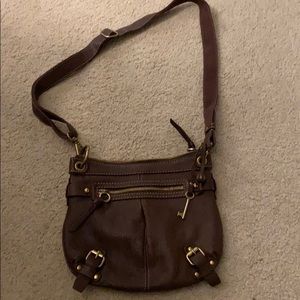 Brown Real Leather Fossil Purse